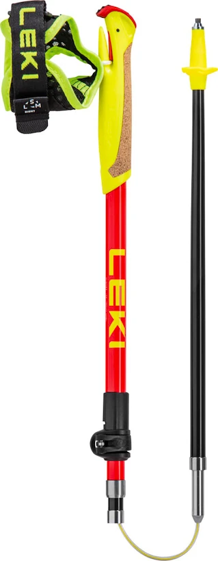 Stokken voor trail running Leki  Ultratrail FX Junior, naturalcarbon-bright red-neonyellow, 95 - 110 cm