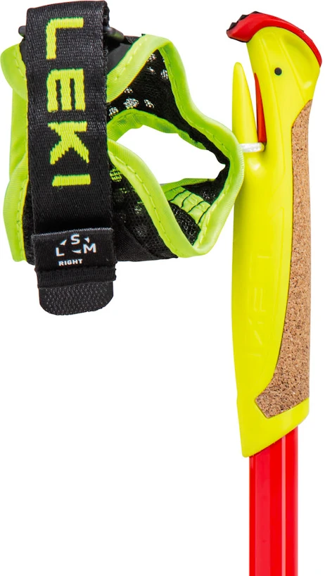 Stokken voor trail running Leki  Ultratrail FX Junior, naturalcarbon-bright red-neonyellow, 95 - 110 cm