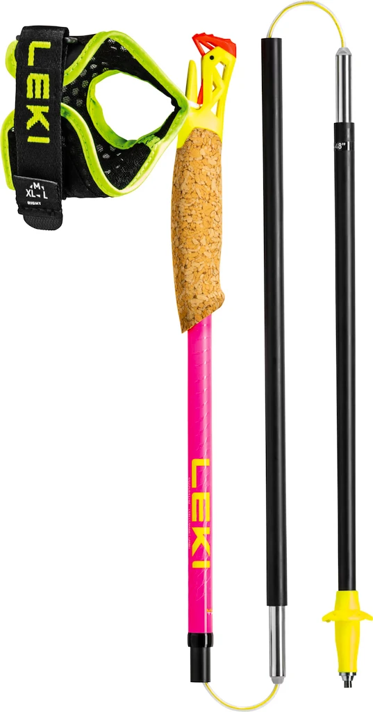 Stokken voor trail running Leki  Ultratrail FX.One Superlite, neonpink-neonyellow-naturalcarbon