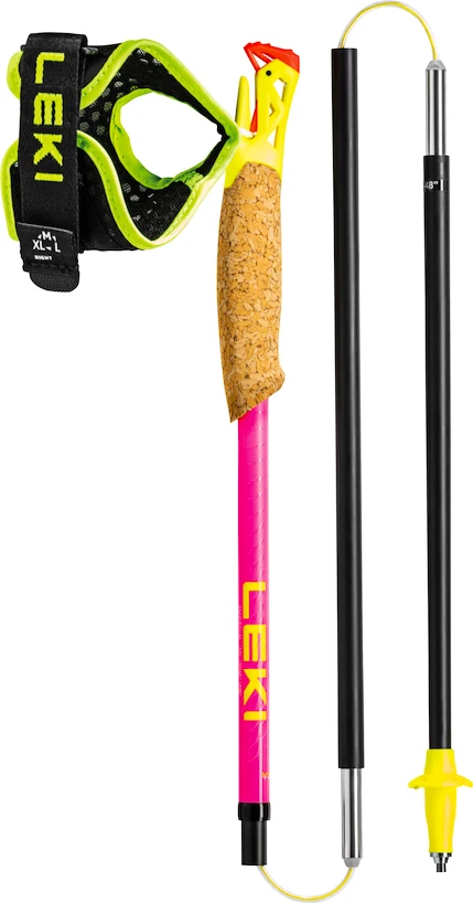 Stokken voor trail running Leki  Ultratrail FX.One Superlite, neonpink-neonyellow-naturalcarbon