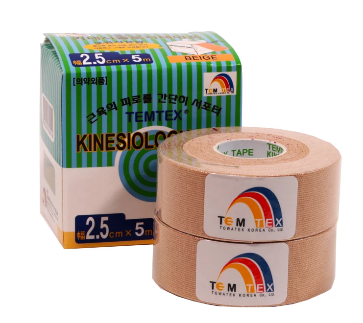 Tape TEMTEX  Kinesio Tape Classic 2x 2,5 cm × 5 m beige