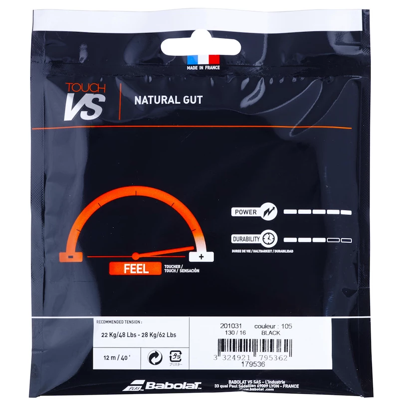 Tennis besnaring Babolat  VS Touch Black 1.30 (12 m)