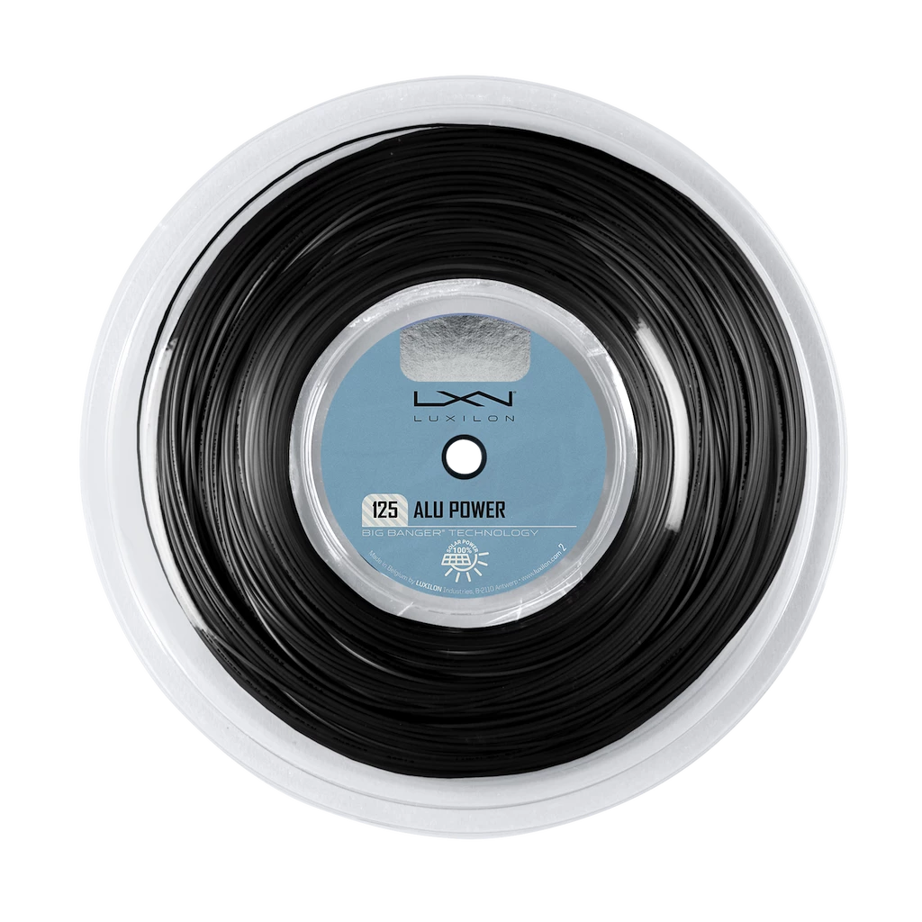 Tennis besnaring Luxilon  Alu Power 1.25 mm Black (200 m)