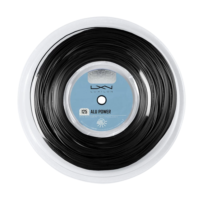 Tennis besnaring Luxilon  Alu Power 1.25 mm Black (200 m)