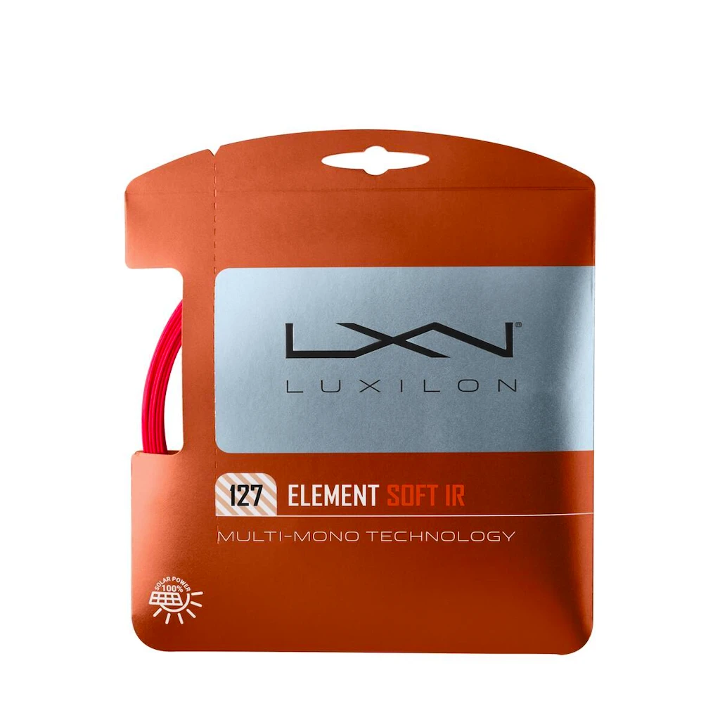 Tennis besnaring Luxilon  Element IR Soft 127 Set Red