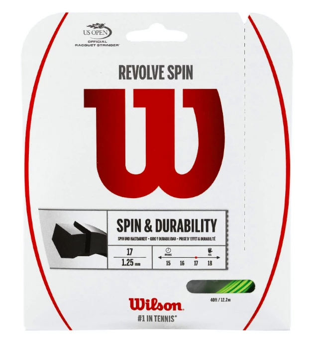 Tennis besnaring Wilson  Revolve Spin Green 1.30 mm