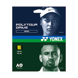 Tennis besnaring Yonex Poly Tour Drive Flash Yellow 125 (12 m)