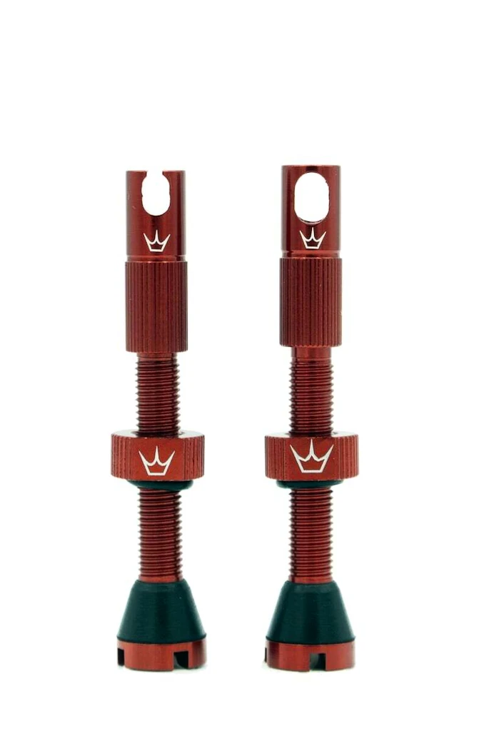 Tubeless ventiel PEATY'S  X chris king (mk2) red tubeless valves 42mm (ptv2-42-red-12)