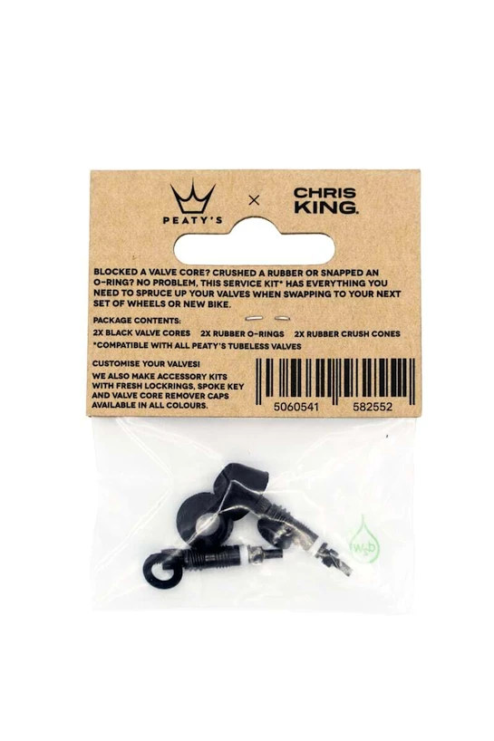 Tubeless ventiel PEATY'S  X chris king (mk2) tubeless valve service kit (ptv2-service-12)