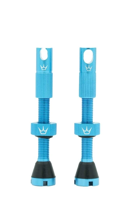 Tubeless ventiel PEATY'S  X chris king (mk2) turquoise tubeless valves 42mm (ptv2-42-trq-12)