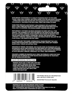 Tubeless ventiel PEATY'S  X chris king (mk2) violet tubeless valves - 80mm (ptv2-80-vlt-12)