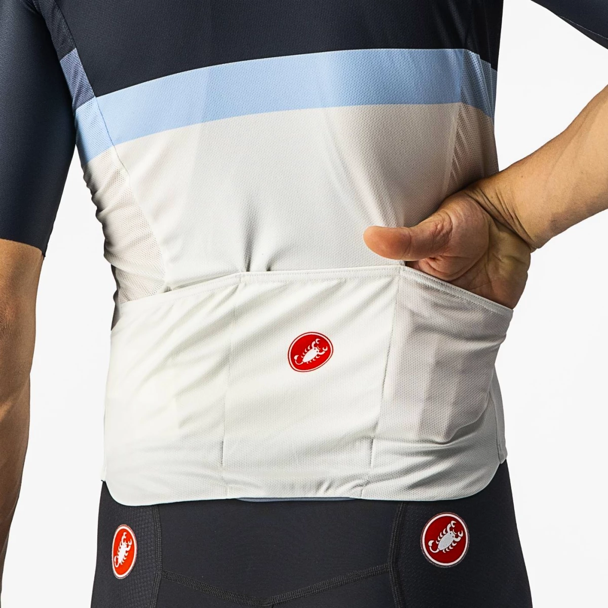 Castelli A Blocco Savile Blue/China Blue/Ivory