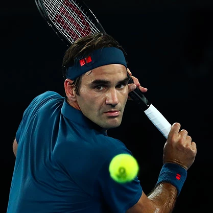 Roger Federer met Wilson Pro Staff tennisracket