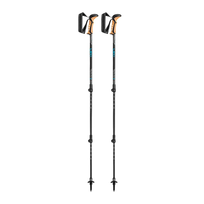 Wandelstokken Leki  Khumbu Lite AS, black-petrol-dark anthracite, 100 - 135 cm