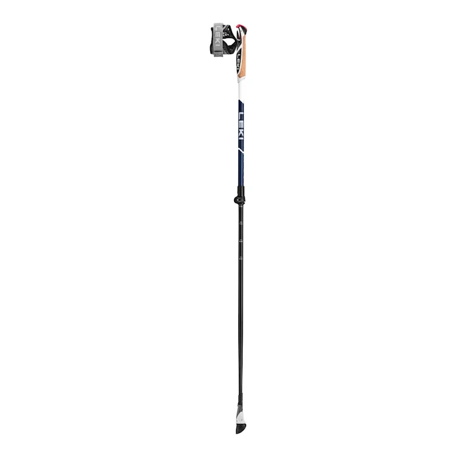 Wandelstokken Leki  Smart Supreme, midnightblue dark metallic-darkblue-white, 100 - 130 cm
