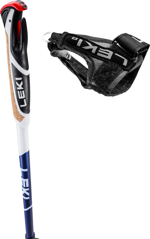 Wandelstokken Leki  Smart Supreme, midnightblue dark metallic-darkblue-white, 100 - 130 cm