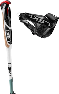 Wandelstokken Leki  Spin Shark SL, white-smokegreen-dark anthracite, 100 - 130 cm