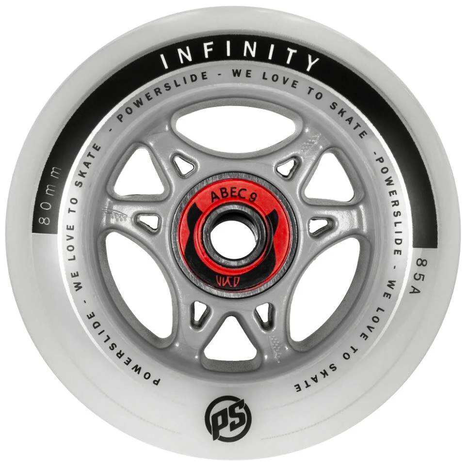 Wieltjes met lagers Powerslide  Infinity RTR 80 mm / 85A, ABEC 9