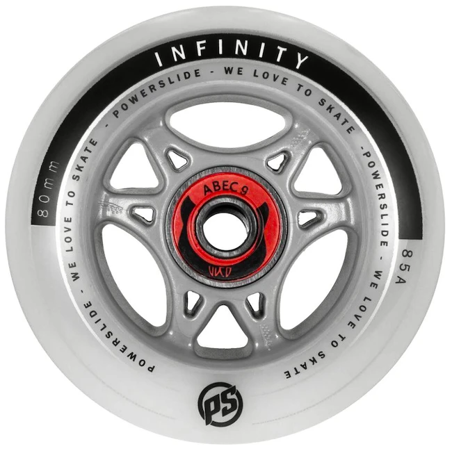 Wieltjes met lagers Powerslide  Infinity RTR 80 mm / 85A, ABEC 9
