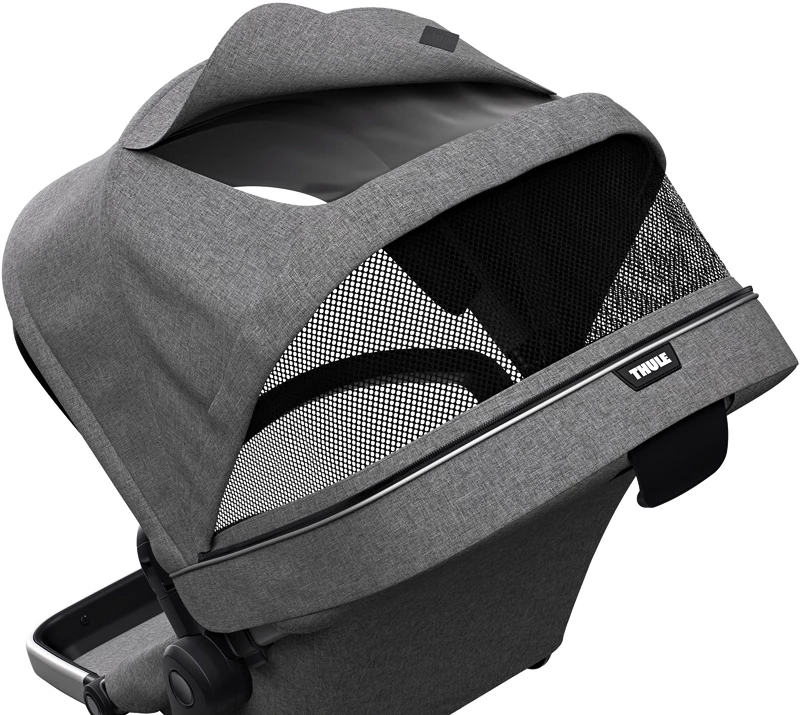 Zitje voor broer of zus Thule Sleek Sibling seat Aluminum/Gray Melange