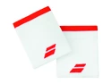 Zweetbandjes Babolat  Logo Jumbo Wristband White/Red (2 Pack)